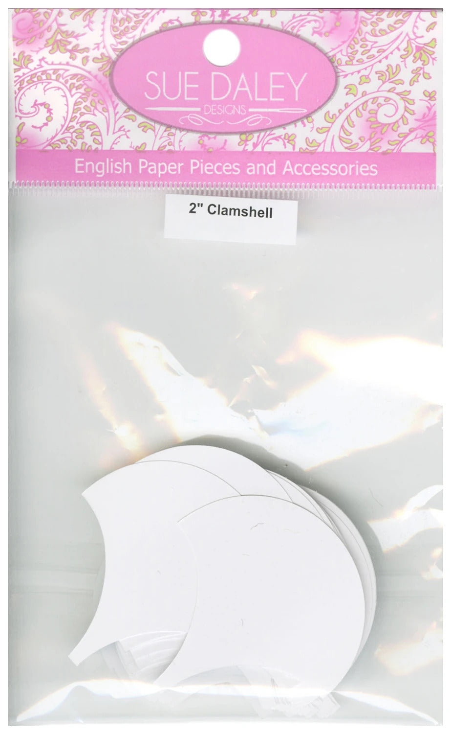 Sue Daley 2" CLAMSHELL Papers For Paper Piecing - 100 Count