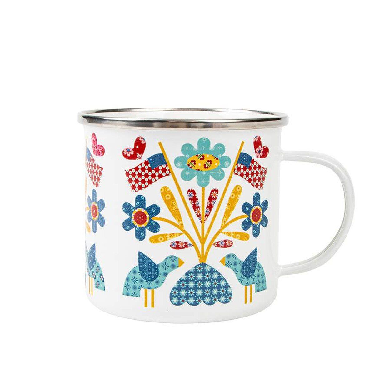 Mug, Americana Enamel Tin Mug by Lori Holt