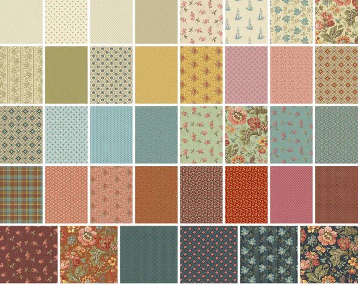 Fabric, Farmer's Daughter by Laundry Basket Quilts - 5" Squares