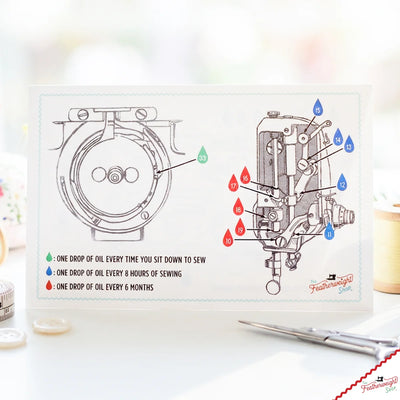 Oiling Chart, Singer Featherweight 221