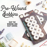 Bobbins, EXCLUSIVE! PRE-WOUND Singer Featherweight 221 222 301 - Package of 10