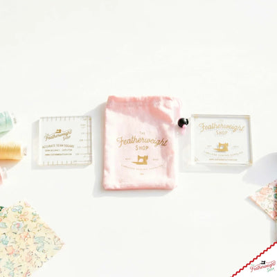 COMPLETE SET: Featherweight Accurate Seam Guide, Square, and Pocket Bag (Clear)