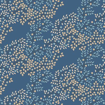 Fabric, Creating Memories by Tilda - Berrytangle Prussian BLUE (by the yard)