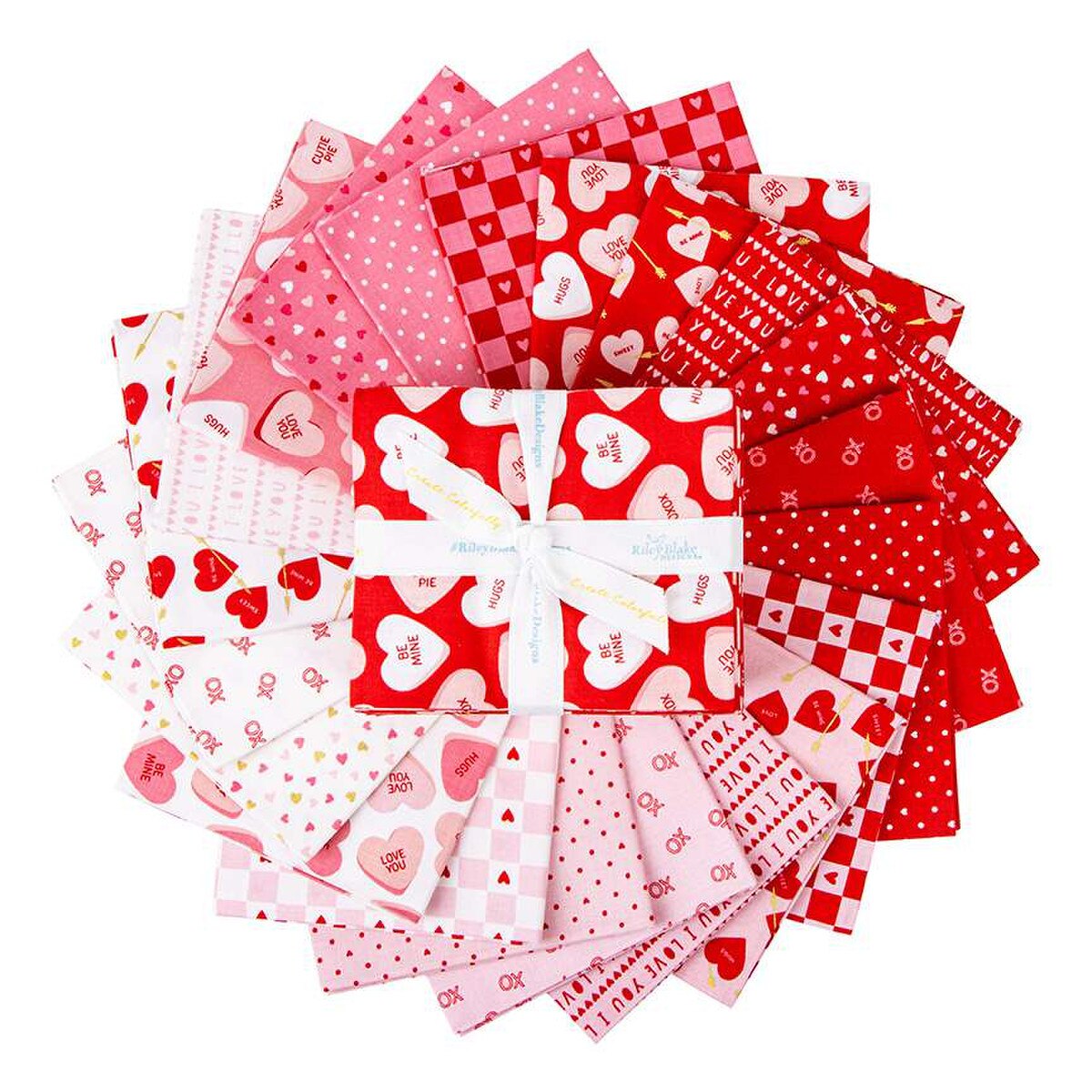 Fabric, Sweetheart Valentine by My Mind's Eye - FAT QUARTER BUNDLE