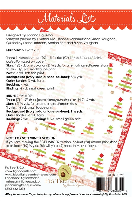 PATTERN, Christmas YULETIDE Spruce by Fig Tree & Co.