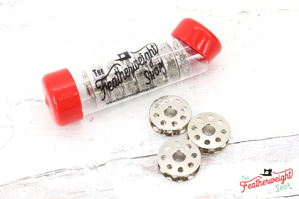 10 pezzi di bobine da cucire in metallo per Singer Featherweight 221 e 301 #45785 parti di macchine da cucire accessori 15 10 pezzi di bobine da cucire in metallo per Singer Featherweight 221 e 301 #45785 parti di macchine da cucire accessori 15