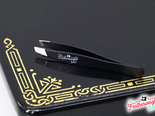Load image into Gallery viewer, Thread Tweezers, MINI Black Featherweight Shop