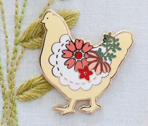 Needle Minder, Farmhouse Floral Chicken by Flamingo Toes