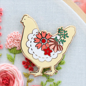 Needle Minder, Farmhouse Floral Chicken by Flamingo Toes