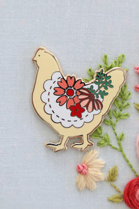 Needle Minder, Farmhouse Floral Chicken by Flamingo Toes