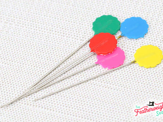 Load image into Gallery viewer, Flower Head Pins, Multi-Colored BRIGHT 40 Count