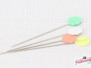 Load image into Gallery viewer, Flower Head Pins, Multi-Colored PASTELS 100 Count