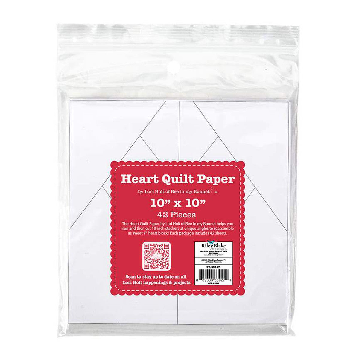 Heart Quilt Papers to Sew, 10-inch by Lori Holt