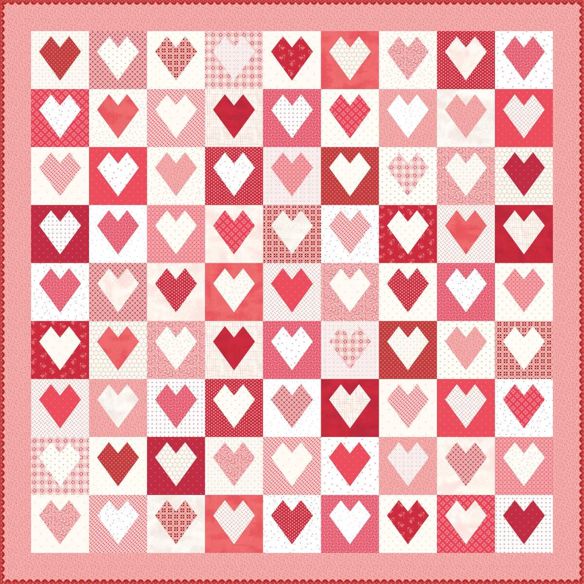 Heart Quilt Papers to Sew, 10-inch by Lori Holt