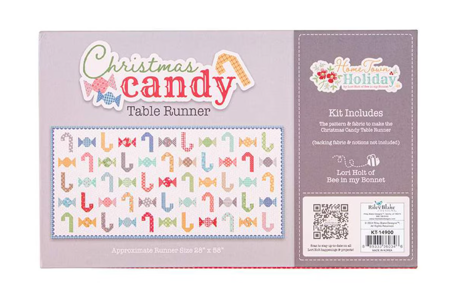 Quilt Kit, Boxed Set - Christmas Candy Canes Table Runner by Lori Holt