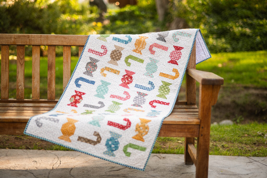 Quilt Kit, Boxed Set - Christmas Candy Canes Table Runner by Lori Holt