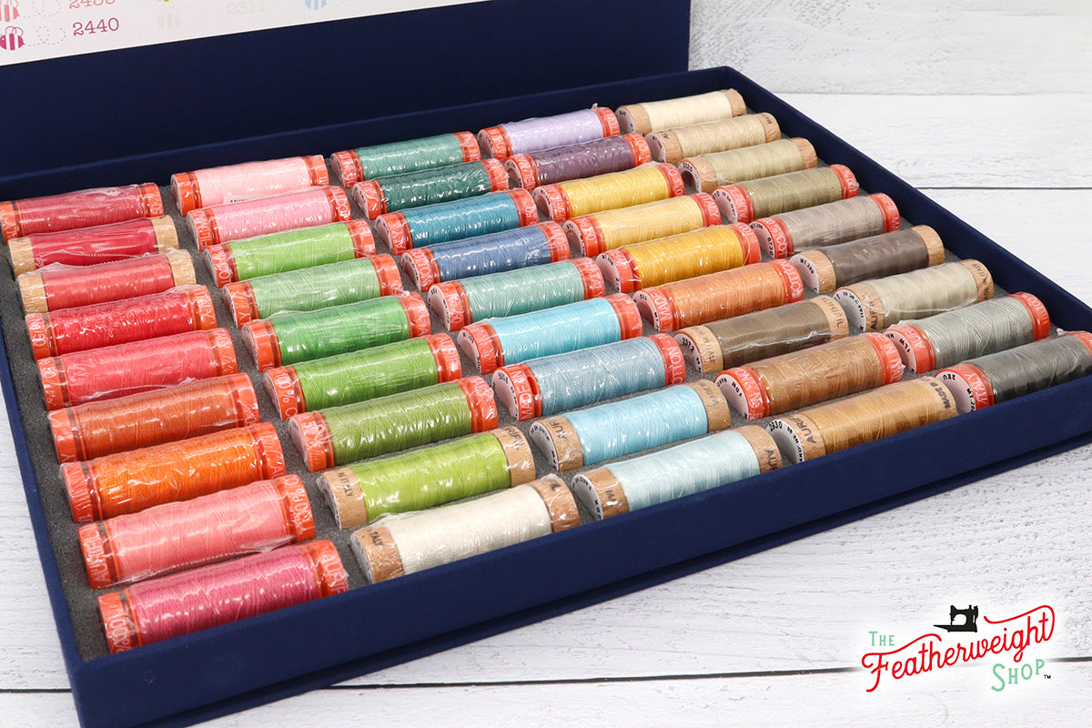 AURIFIL Thread Collection, HONEY BEE ESSENTIALS 45-Spools for Piecing & Applique by Lori Holt