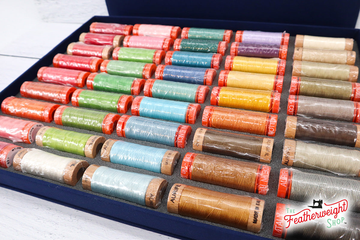 AURIFIL Thread Collection, HONEY BEE ESSENTIALS 45-Spools for Piecing & Applique by Lori Holt