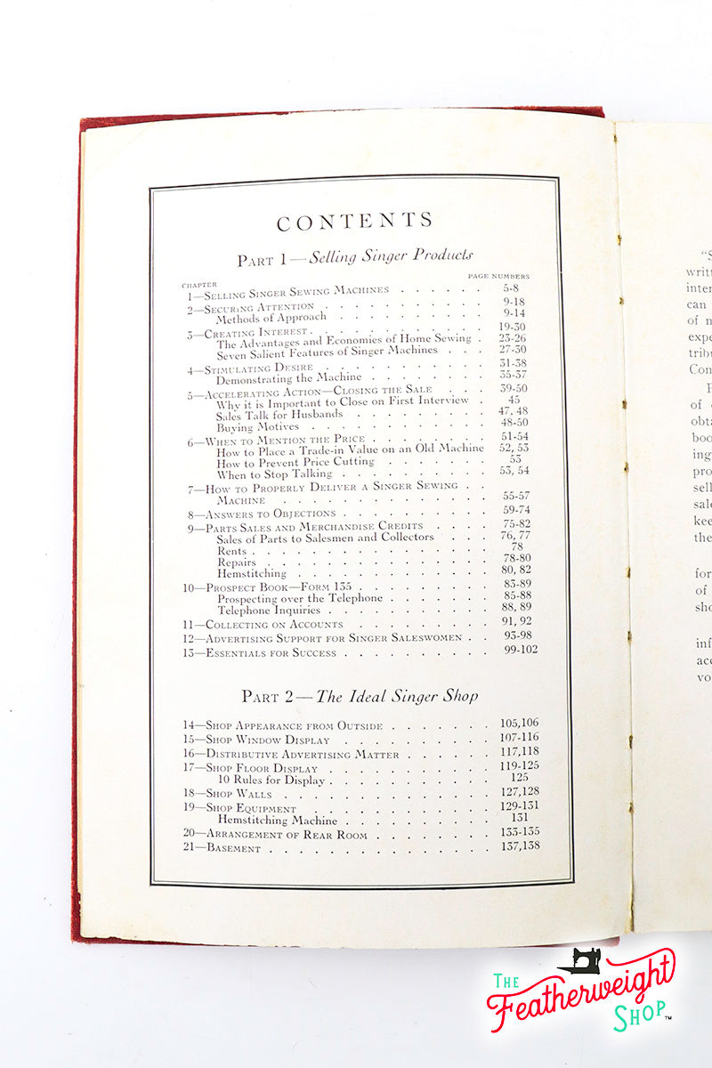 Book, Singer Shop Manual, (Vintage Original) - RARE – The Singer ...