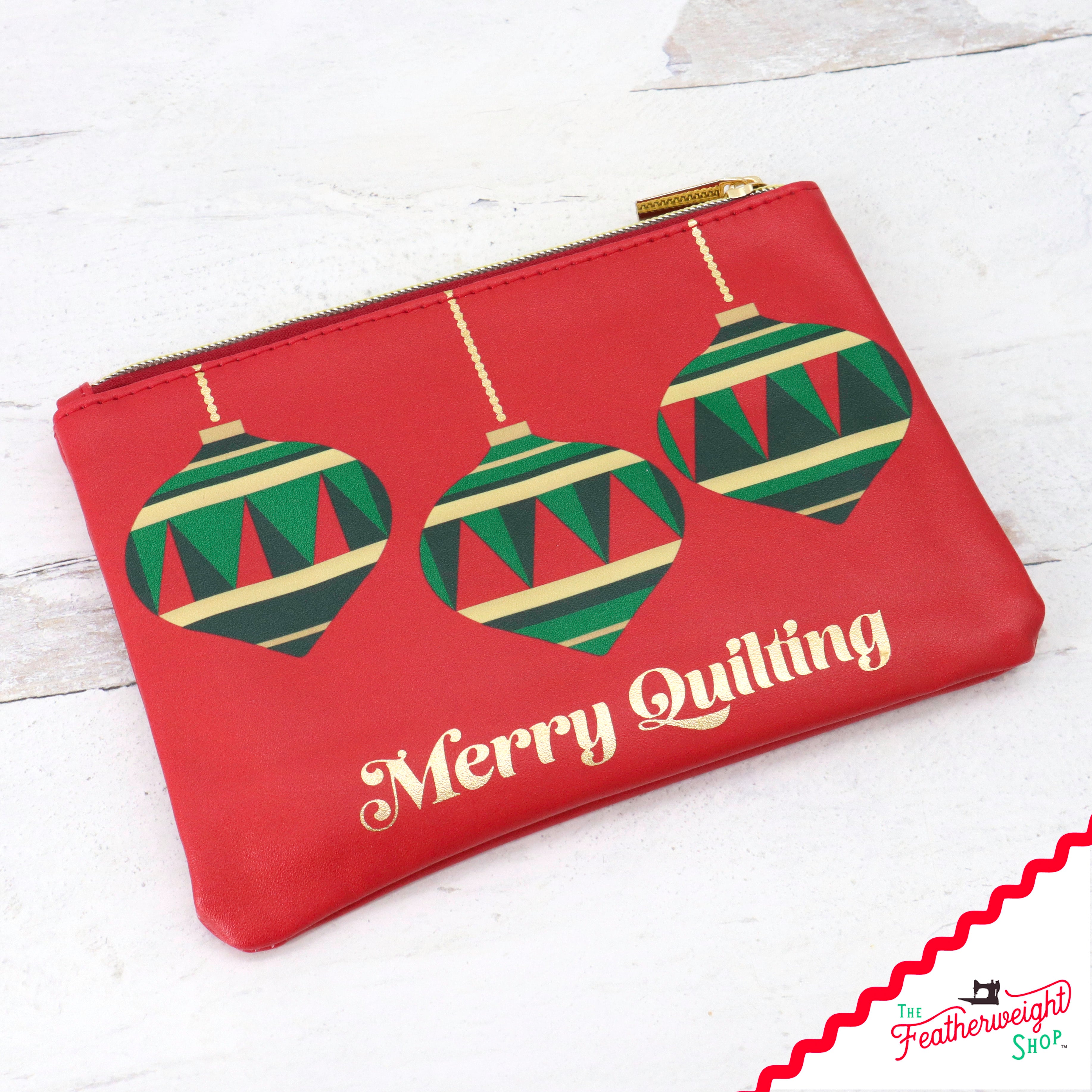 Bag, Merry Quilting Christmas Ornaments Glam Zipper