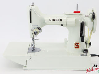Load image into Gallery viewer, Singer Featherweight 221K Sewing Machine, WHITE EY853*** - RARE Case!