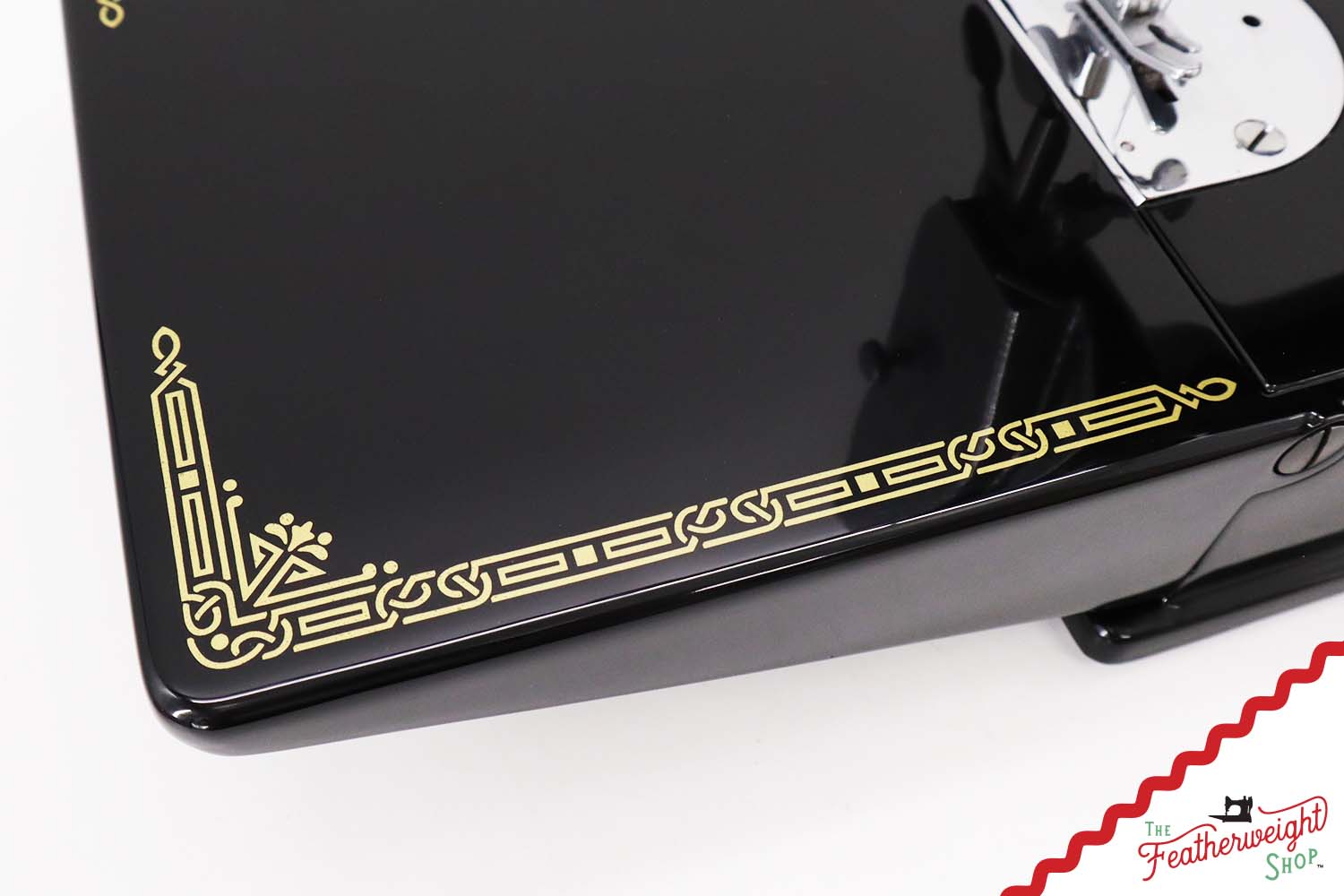 Singer Featherweight 221 Sewing Machine AH194***, RARE M.R. Decal - Fully Restored in Gloss Black