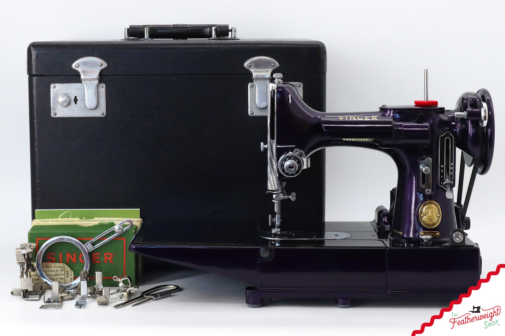 Singer Featherweight 222K - EJ91365* - Fully Restored in Black Iris