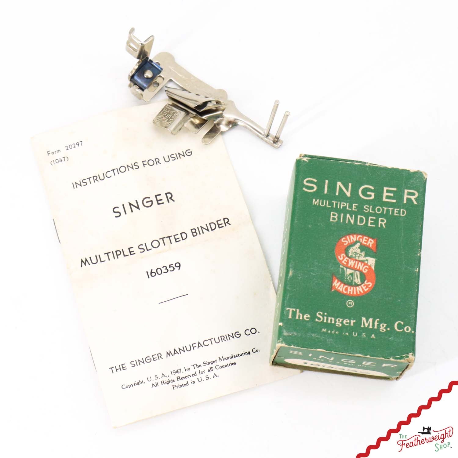 Multi-Slotted Binder with Guide Pins, BOXED SET Singer (Vintage Original)