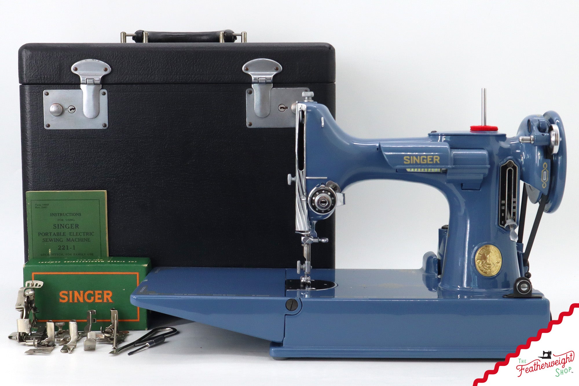 Singer Featherweight 221, AH644*** - Fully Restored in Denim