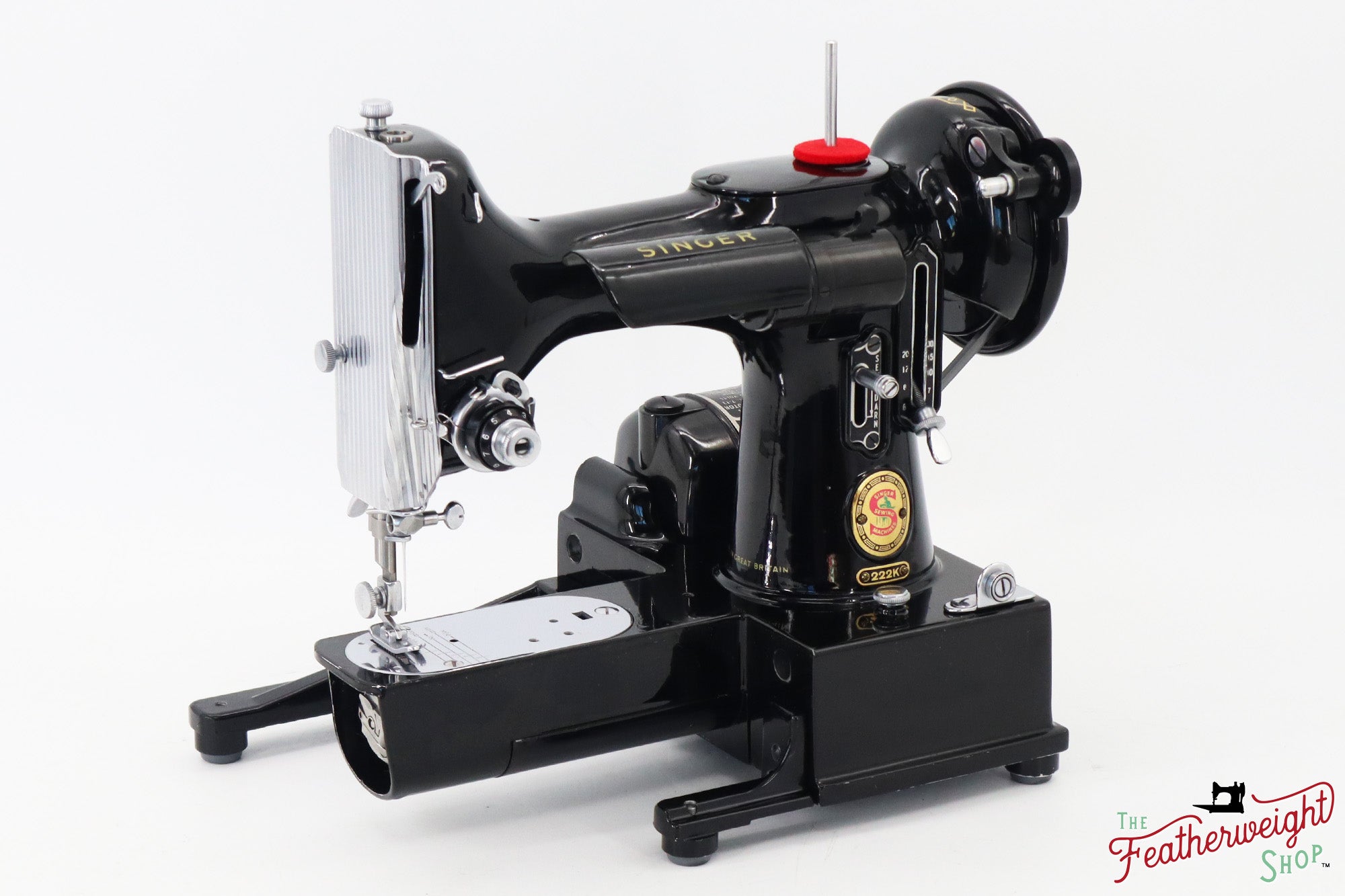 Singer Featherweight 222K Sewing Machine, Red 'S' - EP54333* - 1959