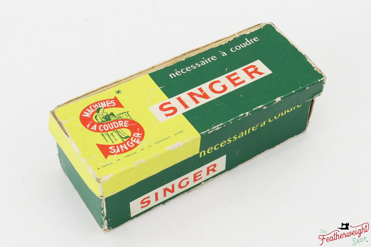 Box, Attachments French RARE Singer - Empty (Vintage Original)