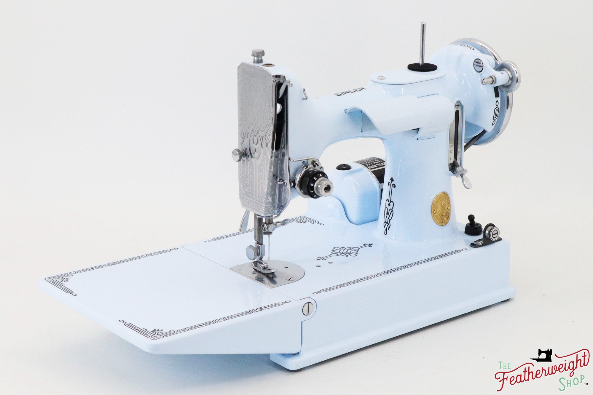 Singer Featherweight Top Decal 221 Fully Restored in Cinderella Blue, AF383*** - SCARCE