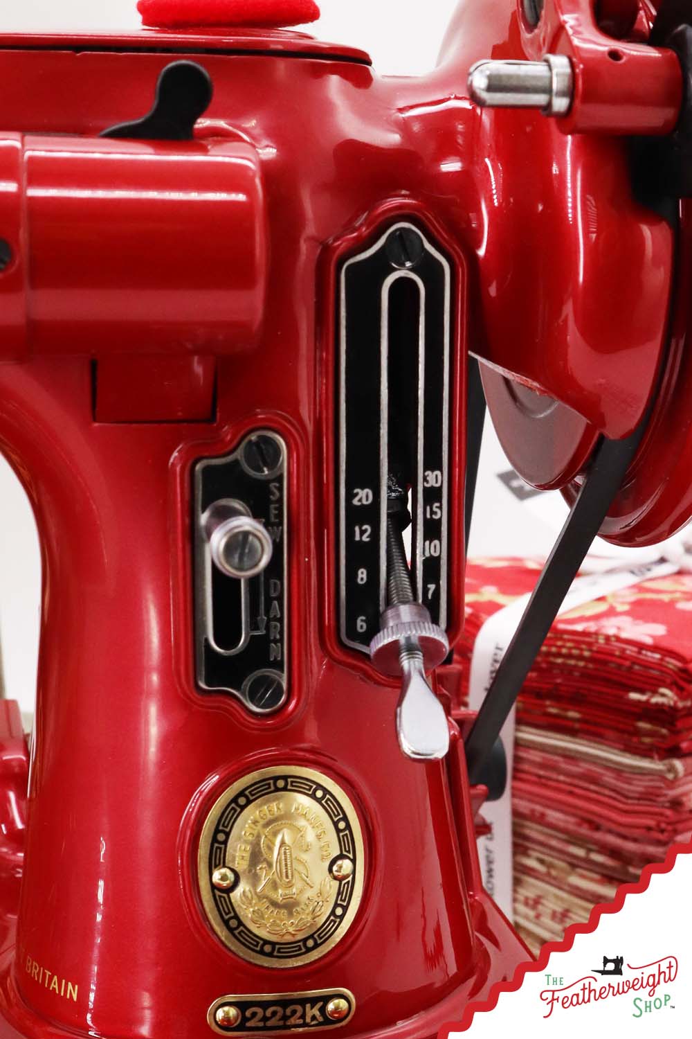 Singer Featherweight 222K - EP1310** - Fully Restored in Candy Apple Red