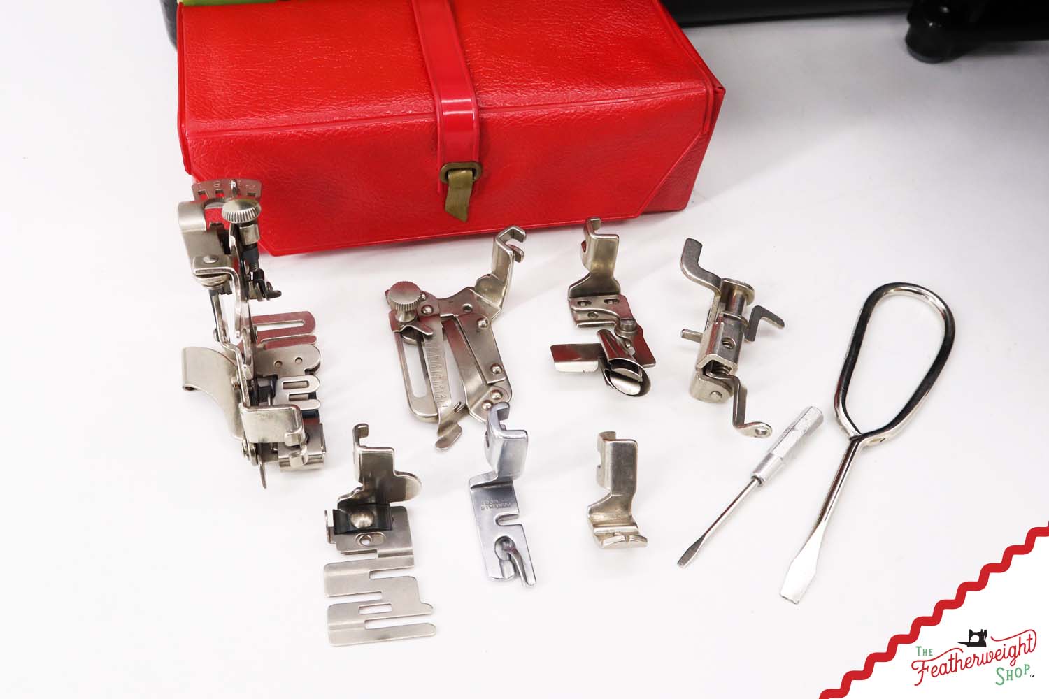 Singer Featherweight 222K Sewing Machine, Red 'S' - EP76078* - 1959