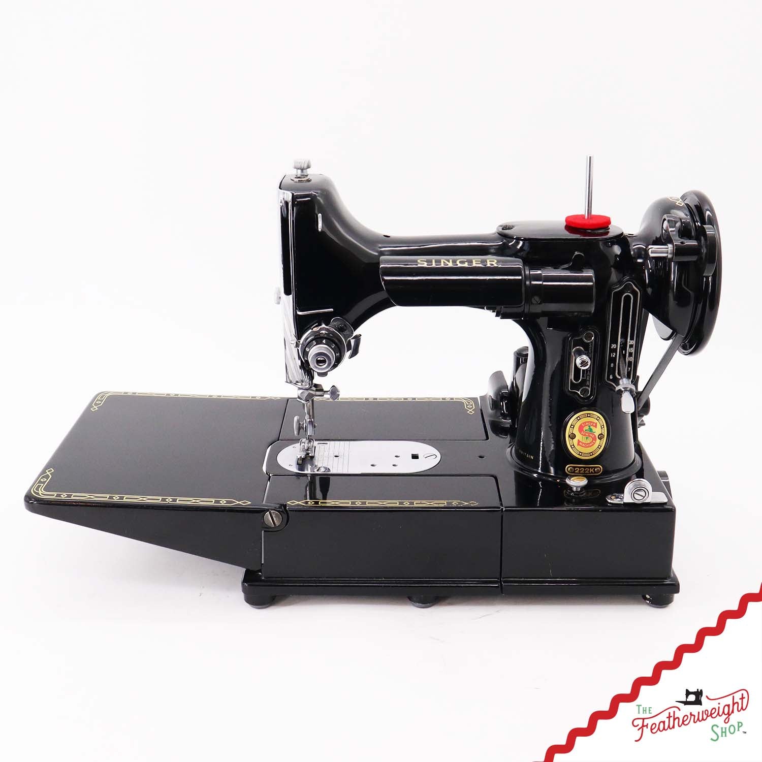 Singer Featherweight 222K Sewing Machine, Red 'S' - EP76078* - 1959