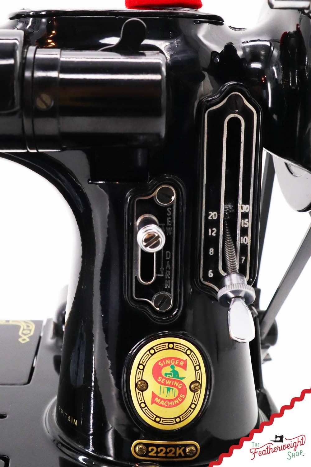 Singer Featherweight 222K Sewing Machine, Red 'S' - EP76078* - 1959