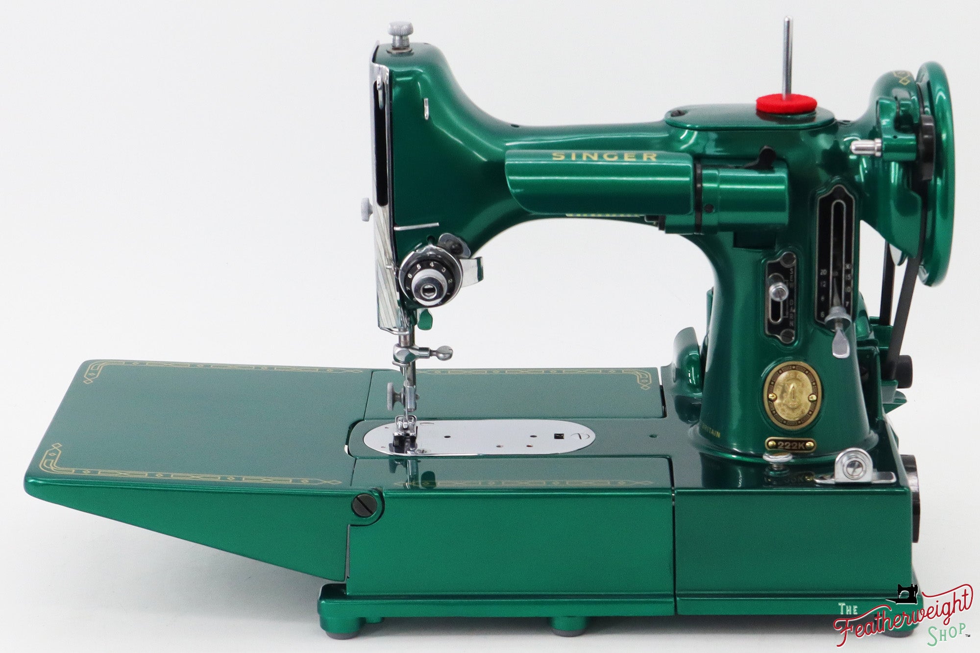 Singer Featherweight 222K - EP7607** - Fully Restored in Emerald Green