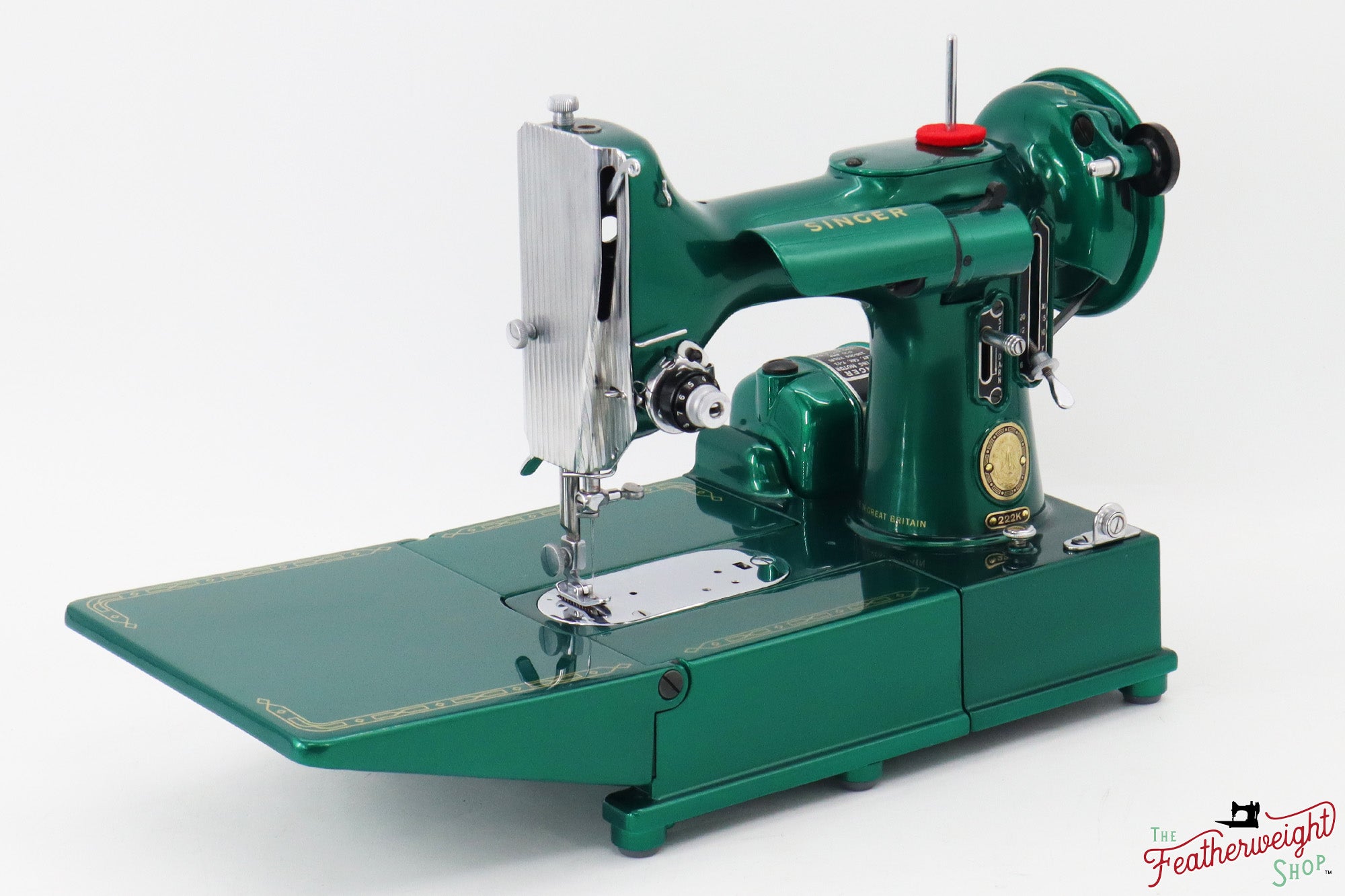 Singer Featherweight 222K - EP7607** - Fully Restored in Emerald Green