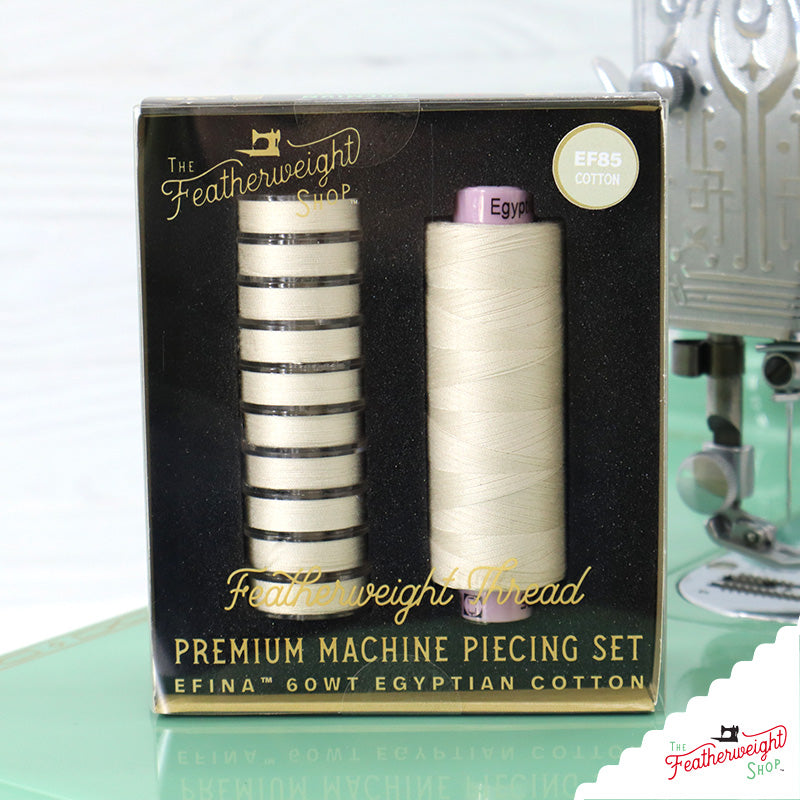 Featherweight Thread, PREMIUM MACHINE PIECING SET with Prewound Bobbins