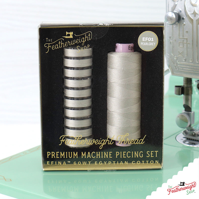 Featherweight Thread, PREMIUM MACHINE PIECING SET with Prewound Bobbins