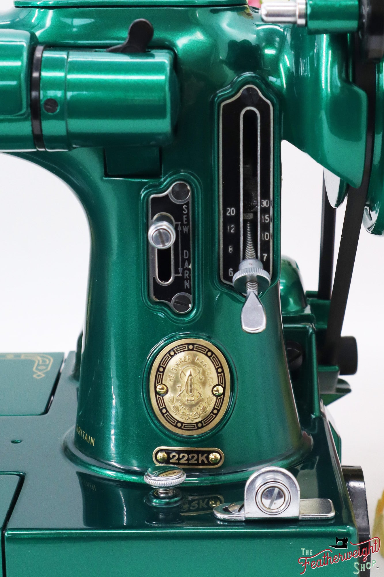 Singer Featherweight 222K - EP7607** - Fully Restored in Emerald Green