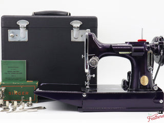 Load image into Gallery viewer, Singer Featherweight 221, AD946*** - Fully Restored in Black Iris