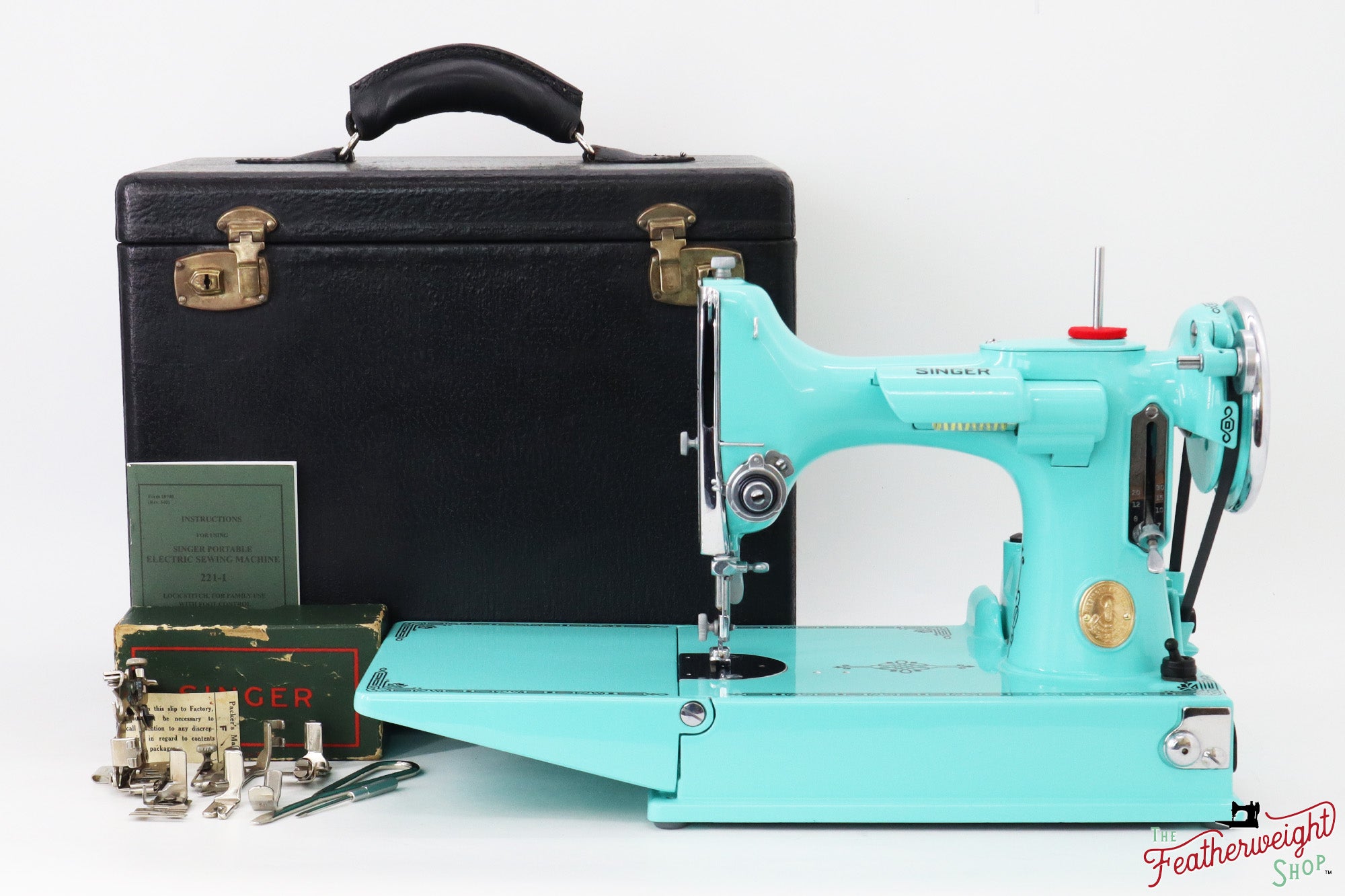 Singer Featherweight 221, AD791*** - Fully Restored in Tiffany Blue