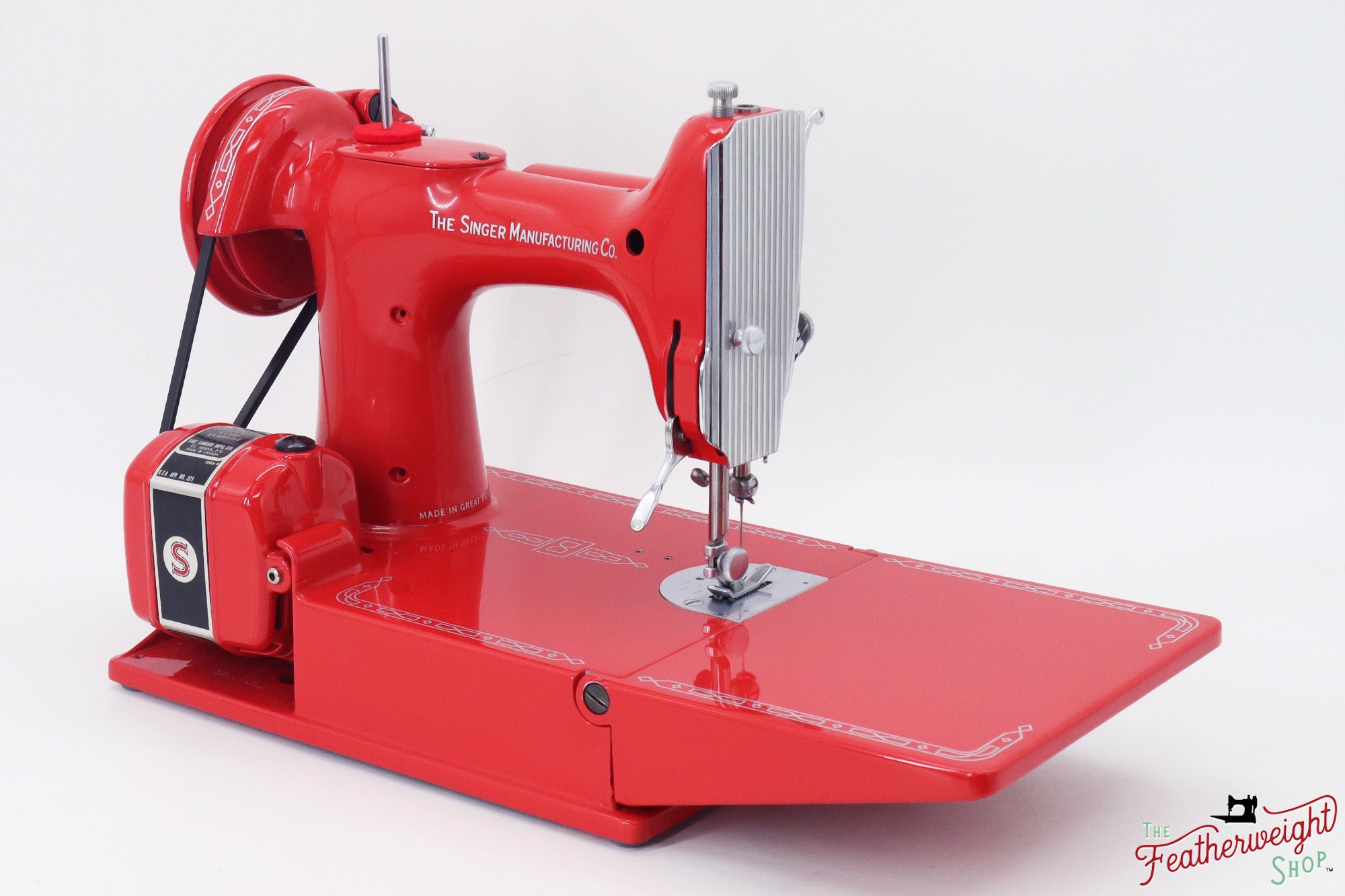 Singer Featherweight 221K, Red 'S', ES874*** - Fully Restored in Liberty Red