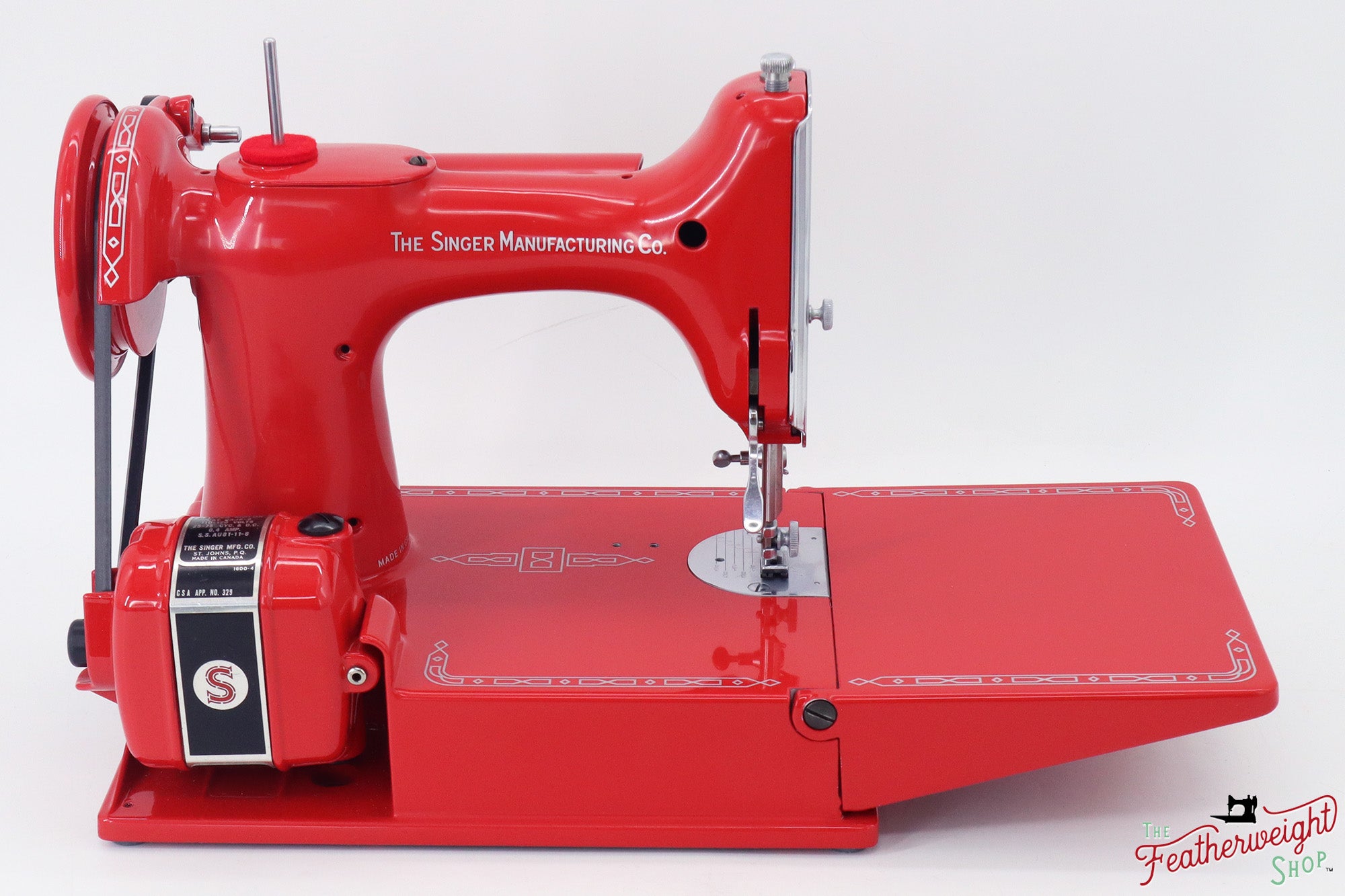 Singer Featherweight 221K, Red 'S', ES874*** - Fully Restored in Liberty Red