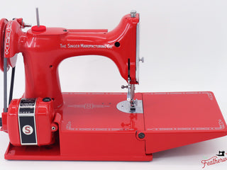 Load image into Gallery viewer, Singer Featherweight 221K, Red &#39;S&#39;, ES874*** - Fully Restored in Liberty Red
