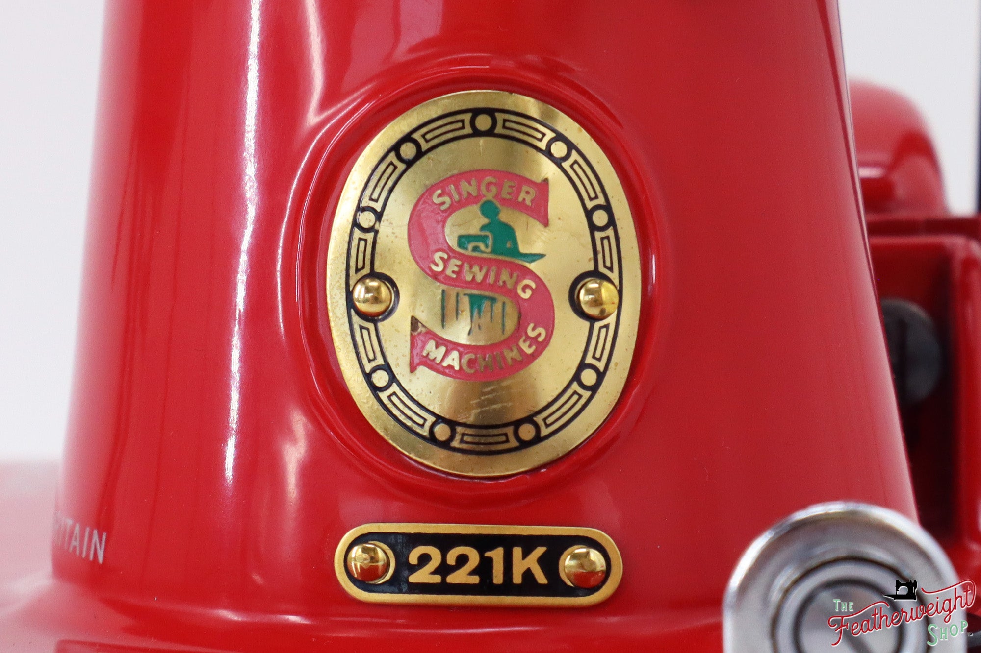 Singer Featherweight 221K, Red 'S', ES874*** - Fully