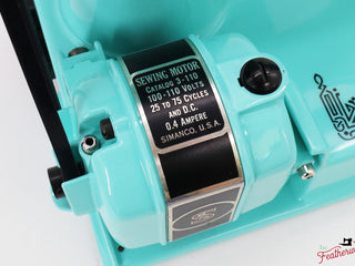 Load image into Gallery viewer, Singer Featherweight 221, AD791*** - Fully Restored in Tiffany Blue