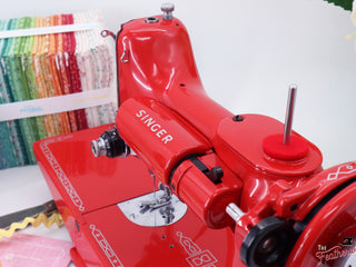 Load image into Gallery viewer, Singer Featherweight 221K, Red &#39;S&#39;, ES874*** - Fully Restored in Liberty Red