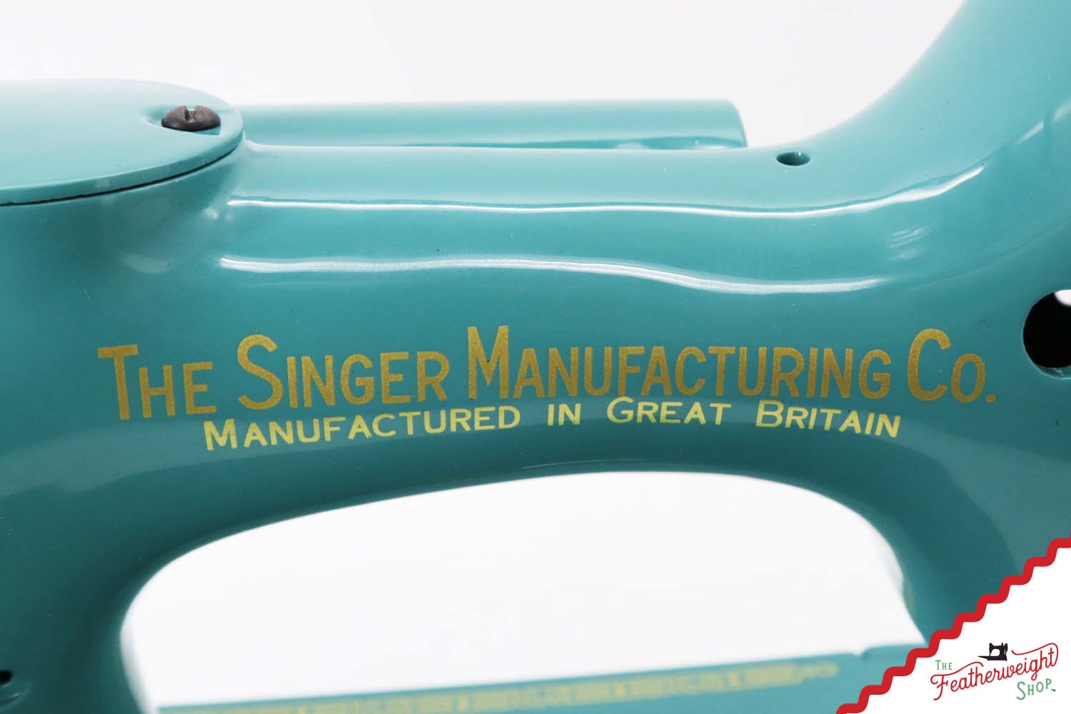 Singer Featherweight 221K, Centennial - EG9647**, Rare Great Britain Decal - Fully Restored in Lagoon